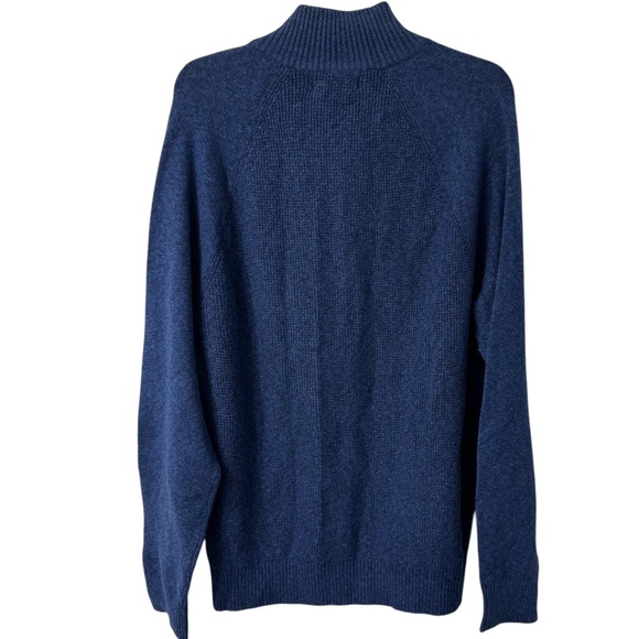 Banana Republic Mens Quarter Button Blue Wool Sweater XL - Picture 5 of 15